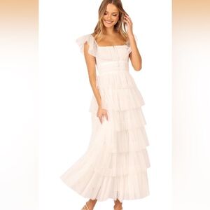Petal & Pup Belle Maxi Dress - Off White M